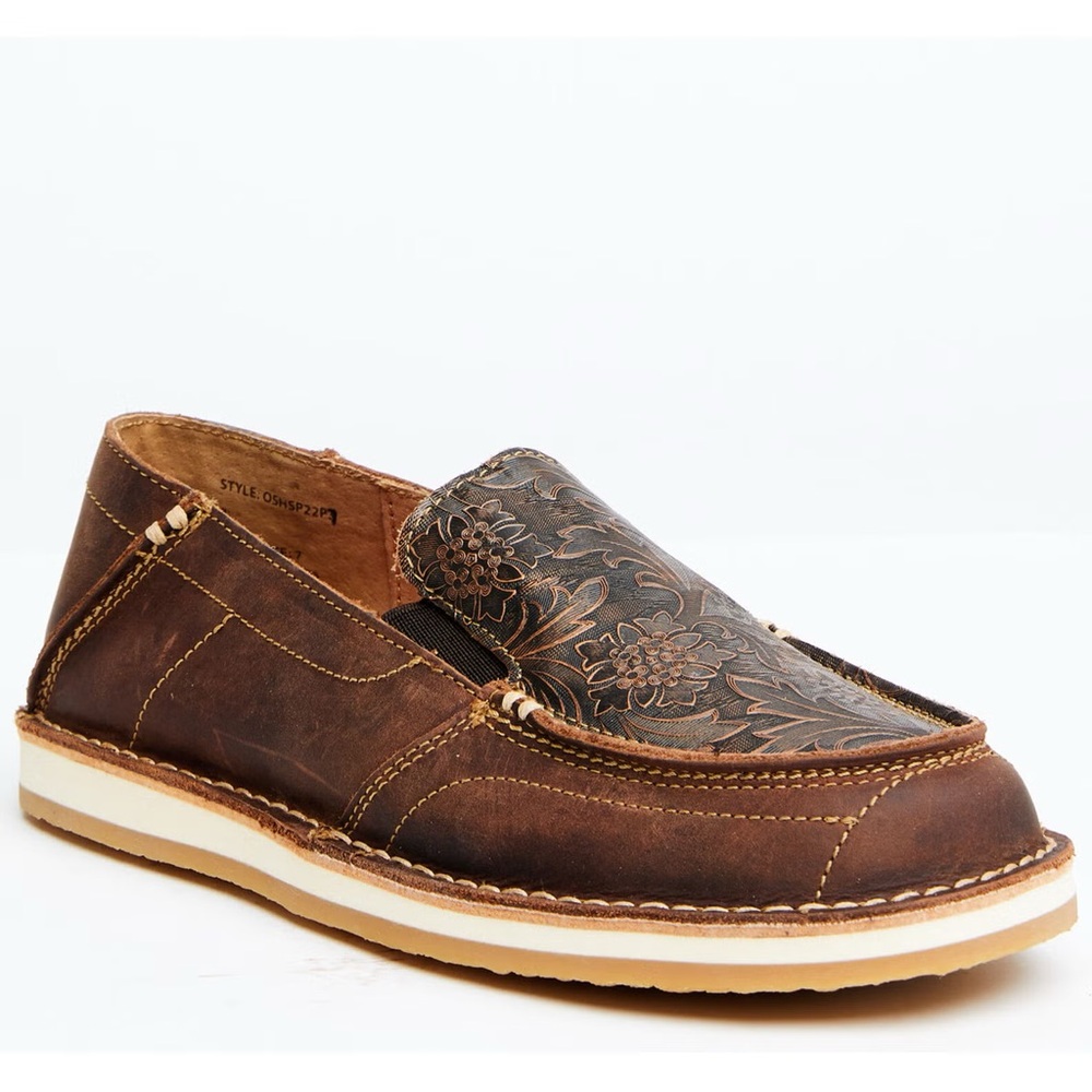 Rank 45 Embossed Brown Women's Loafers
